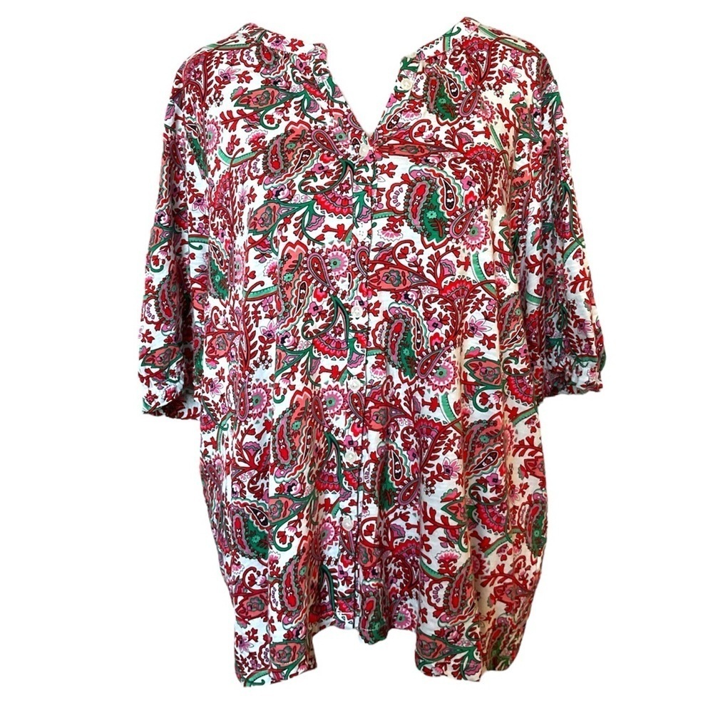 Boden Isla Paisley Jersey Knit Top Size 16/18